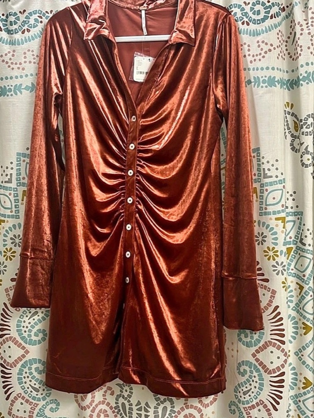 Free People Shayla Velvet Mini Dress